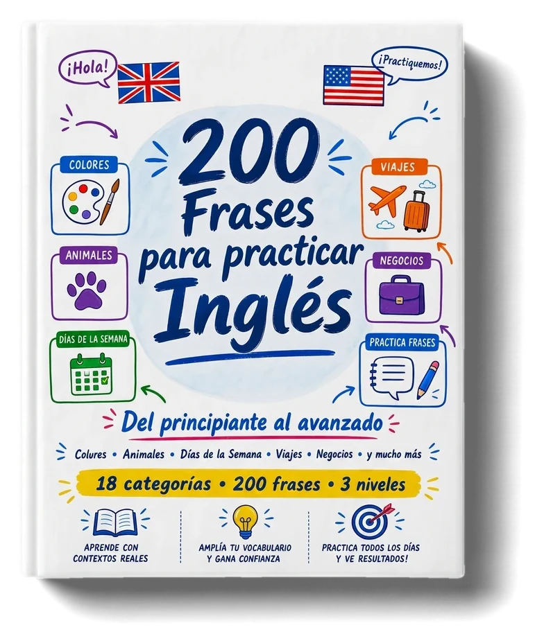 Portada de 200 Frases para practicar Inglés
